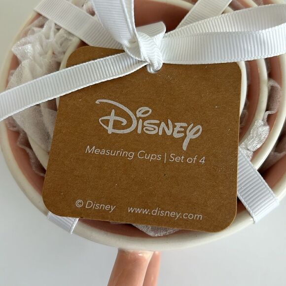 New Rae Dunn Disney Tinker Bell Ceramic Measuring Cups Set Pink Handle - Picture 4 of 10